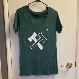 Adidas Portland Timbers Women’s Large Forest Green Axe Graphic Tee